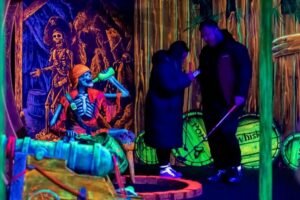 Aloha Amsterdam: 12-Hole Glow-in-the-Dark Mini-Golf - What you do in 45 minutes: 12 holes of glow-in-the-dark mini golf
