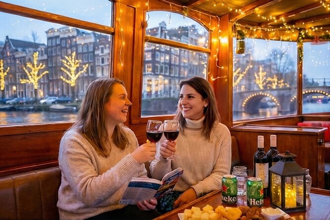 Amsterdam 1-Hour Canal Cruise With Live Guide - The comfort setup: cushions, blankets, and winter heating