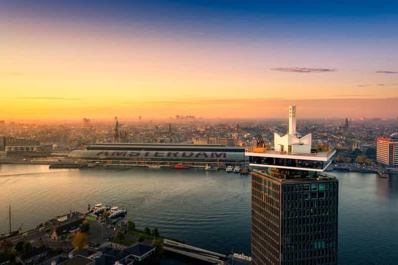 Amsterdam: A'DAM Lookout Entry Ticket with Burger - The Elevator, Lift-Through Energy, and the First Impressions