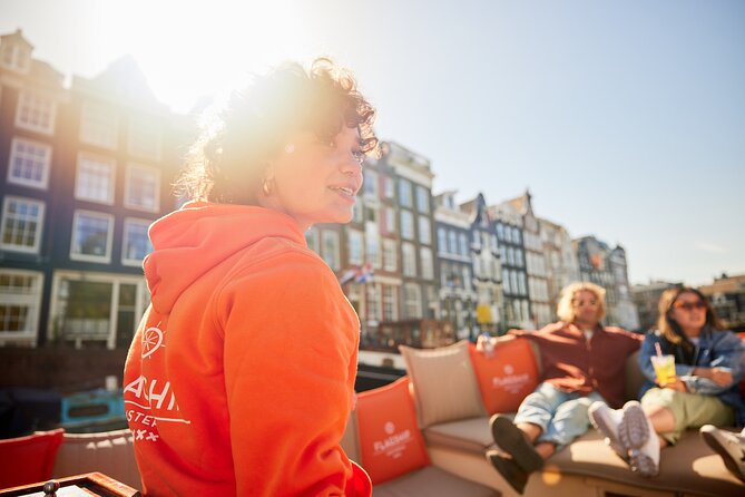 Amsterdam Classic Saloon Boat Canal Cruise with Live Guide - One Hour, Big Amsterdam Views From the Water