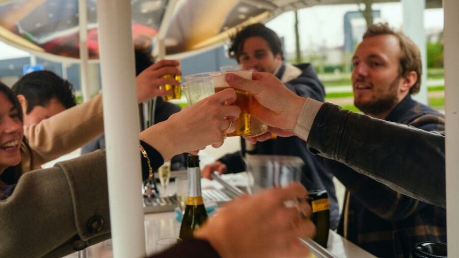 Amsterdam: Dutch Beer Bike Blast Tour with Onboard Bar - Onboard beer, lighting, and weather gear: the practical safety side