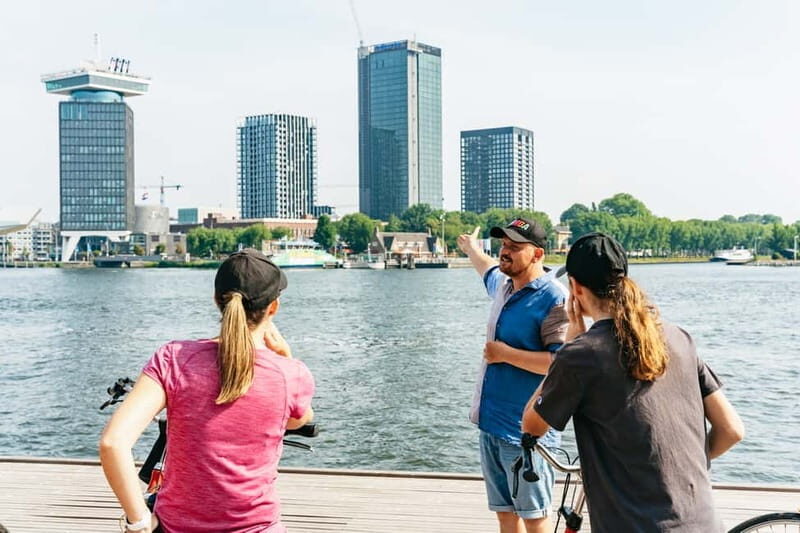 Amsterdam: Guided Bike Tour City Centre in EN/DE/FR/ES - Westerkerk and the Anne Frank House area: landmark sightlines without the stress