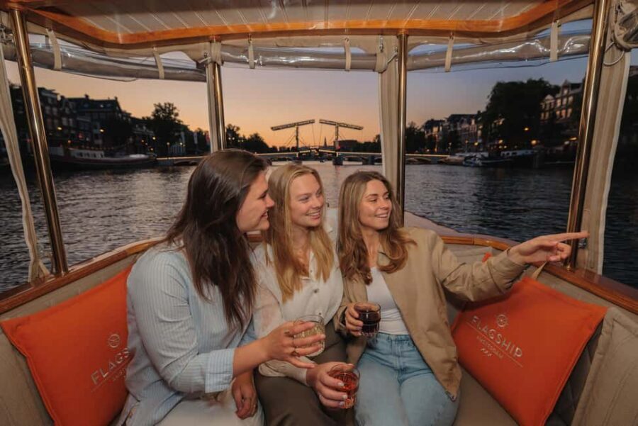 Amsterdam: Open Boat Cruise option Unlimited Drinks & Bite - The route you’ll likely notice most: museums, bridges, and canal neighborhoods