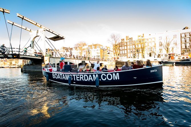 Amsterdam Open Boat Cruise with Live Guide and Two Drinks - Two Drinks Included: Small Perk, Big Comfort