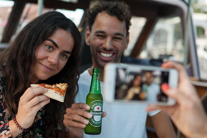 Amsterdam The Original Pizza Cruise with Unlimited Drinks - Pizza Choice at Check-In, Then Drinks Stay Rolling